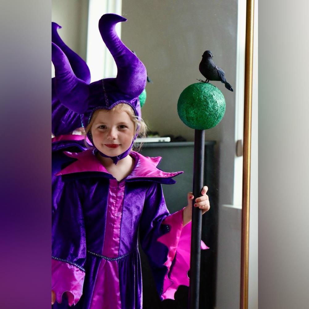 Disney Purple and Pink Maleficent-Style Kids Costume